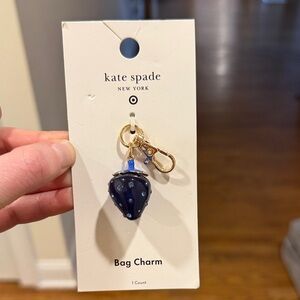 Kate Spade Navy Strawberry Bag Charm